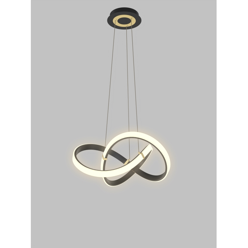 Wofi 6134-104 - Himmennettävä LED-kattokruunu johdossa INDIGO LED/44W/230V musta/kulta