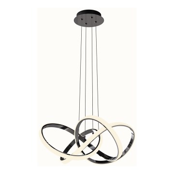 Wofi 6134-105L - Himmennettävä LED-kattokruunu johdossa INDIGO LED/50W/230V musta/kiiltävä kromi