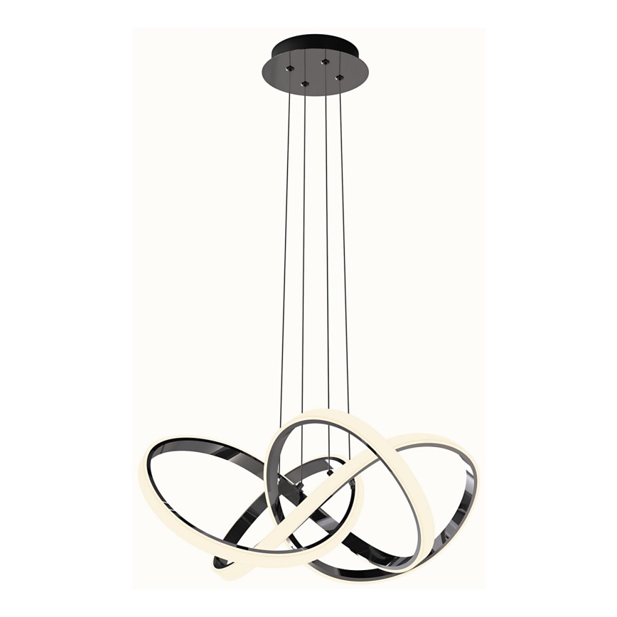 Wofi 6134-105L - Himmennettävä LED-kattokruunu johdossa INDIGO LED/50W/230V musta/kiiltävä kromi