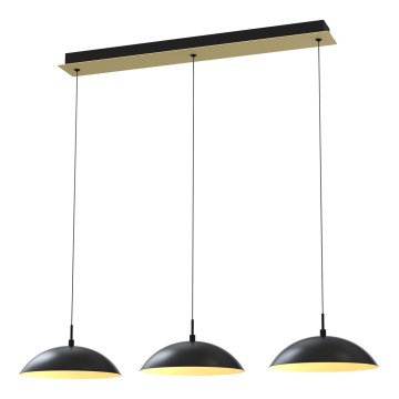 Wofi 7001-304 - Himmennettävä LED-kattokruunu johdossa ROSCOFF LED/29W/230V musta/kulta