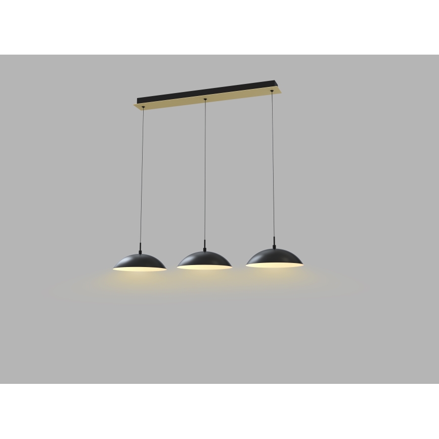 Wofi 7001-304 - Himmennettävä LED-kattokruunu johdossa ROSCOFF LED/29W/230V musta/kulta