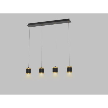 Wofi 7003-404 - Himmennettävä LED-kattokruunu johdossa TOULOUSE LED/34W/230V musta/kulta