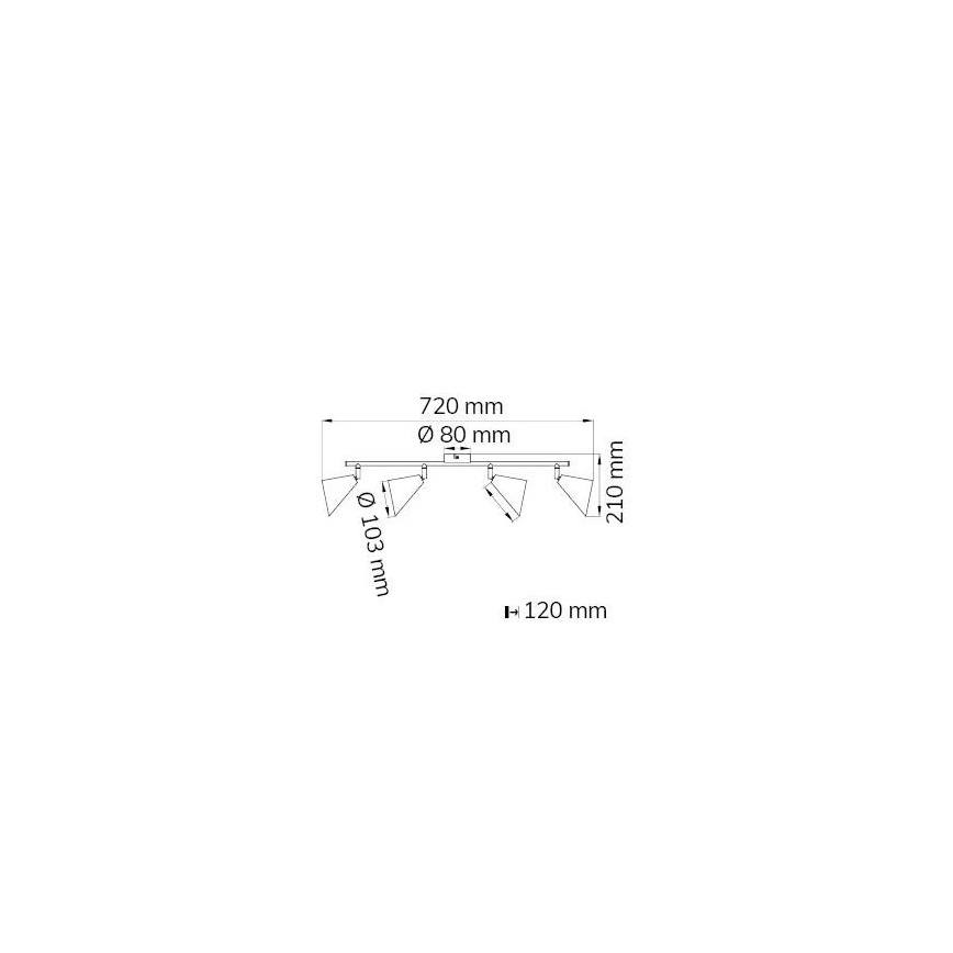 Wofi 70108G - Kohdevalo GLORIA 4xE14/28W/230V