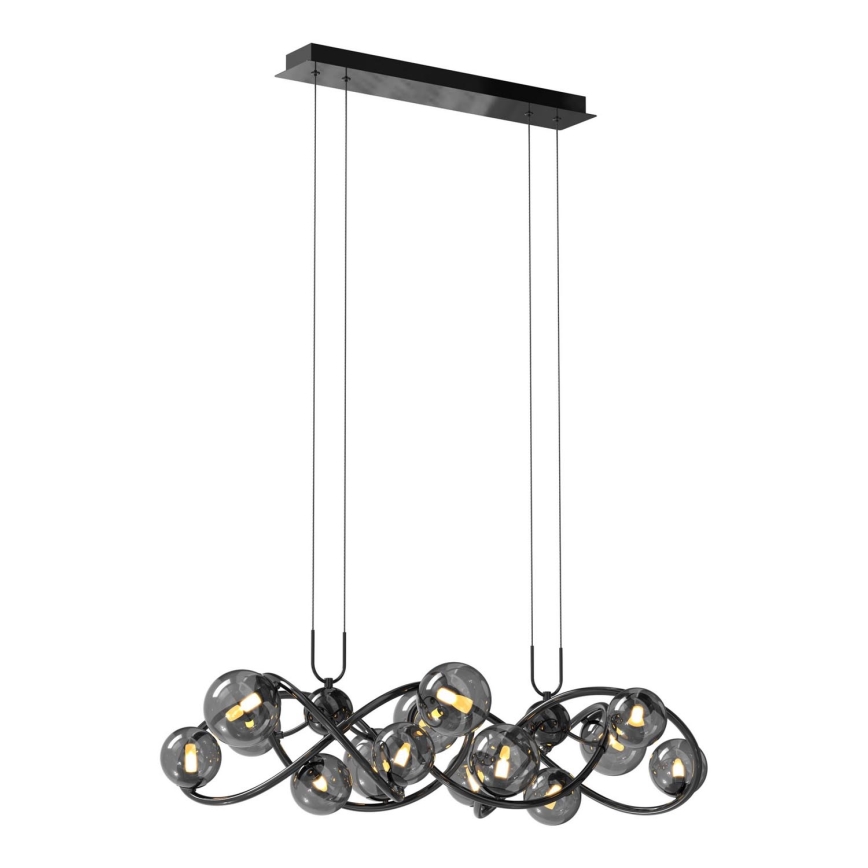 Wofi 7014-1405 - LED-kattokruunu johdossa NANCY 14xG9/3,5W/230V musta/kiiltävä kromi
