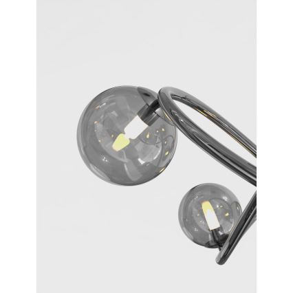 Wofi 7014-1405 - LED-kattokruunu johdossa NANCY 14xG9/3,5W/230V musta/kiiltävä kromi