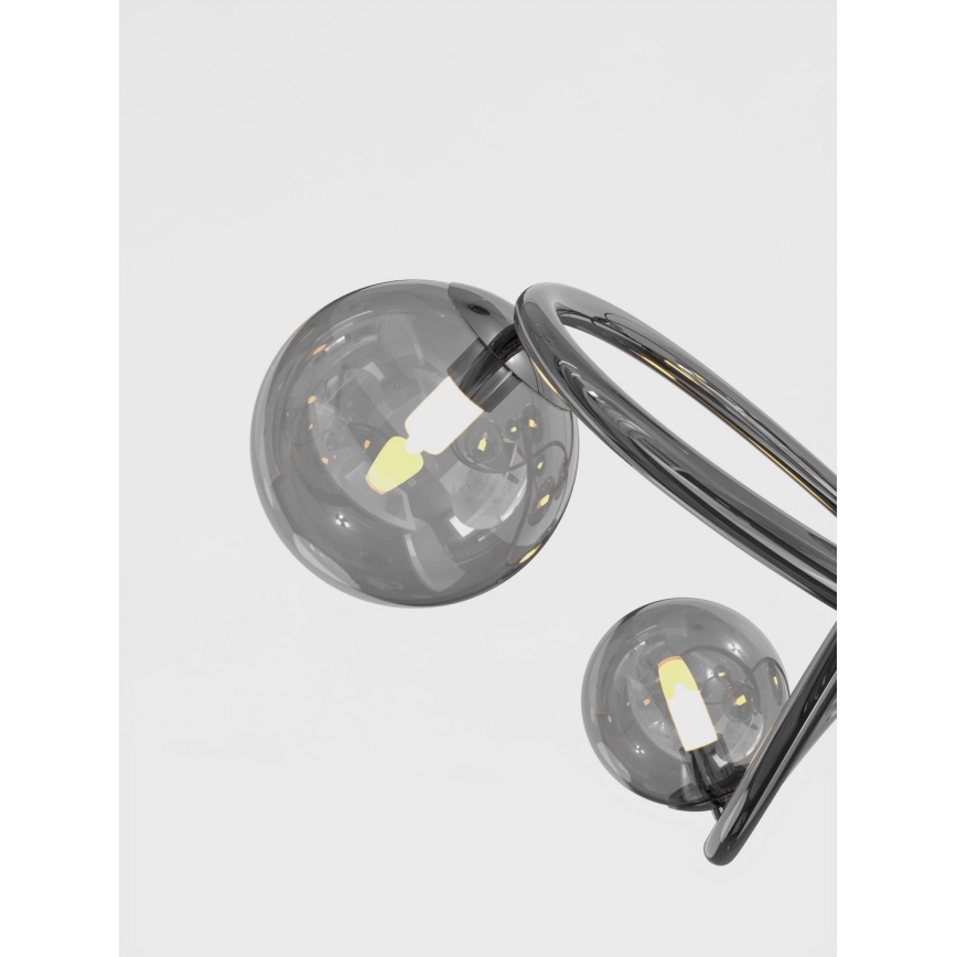Wofi 7014-1405 - LED-kattokruunu johdossa NANCY 14xG9/3,5W/230V musta/kiiltävä kromi