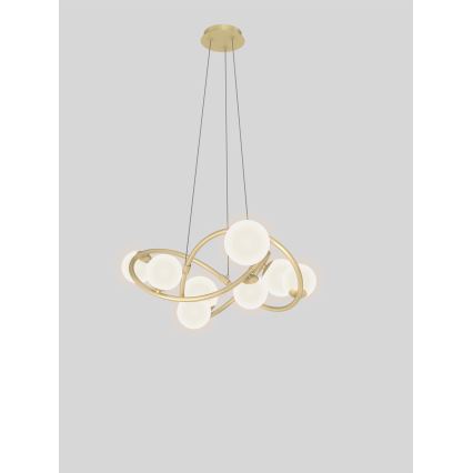 Wofi 7014-801 - LED-kattokruunu johdossa NANCY 8xG9/3,5W/230V kulta/valkoinen
