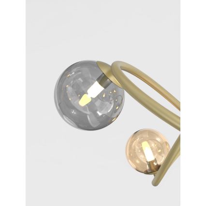 Wofi 7014-804 - LED-kattokruunu johdossa NANCY 8xG9/3,5W/230V kulta/harmaa