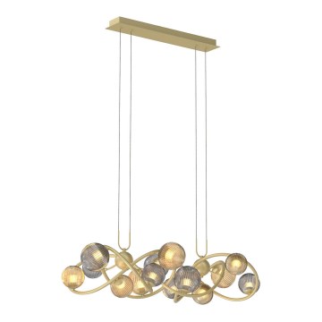 Wofi 7015-1404 - LED-kattokruunu johdossa METZ 14xG9/3,5W/230V kulta/harmaa