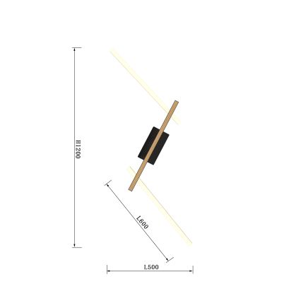Wofi 7021-306 - Himmennettävä LED-seinävalaisin RIMINI LED/40W/230V ruskea/musta