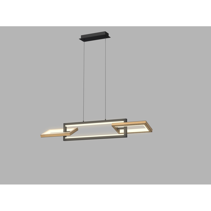 Wofi 7022-306- Himmennettävä LED-kattokruunu johdossa MATERA LED/30W/230V musta/ruskea