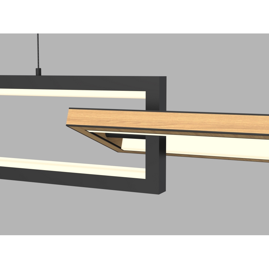 Wofi 7022-306- Himmennettävä LED-kattokruunu johdossa MATERA LED/30W/230V musta/ruskea