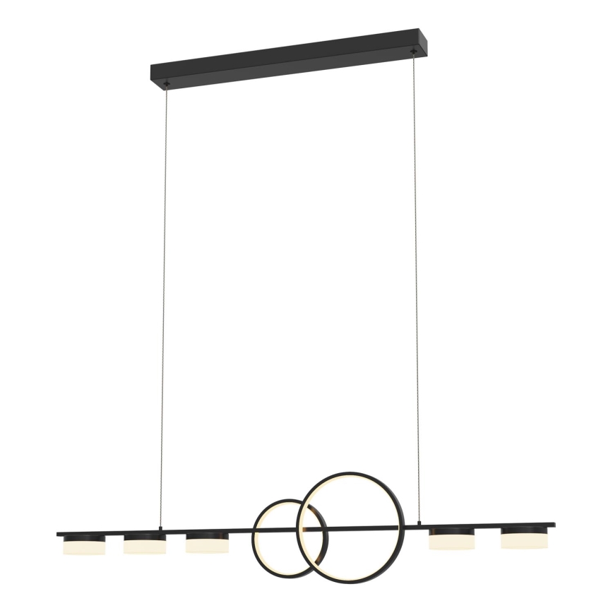Wofi 7030-702 - Himmennettävä LED-kattokruunu johdossa MESSINA LED/57W/230V musta