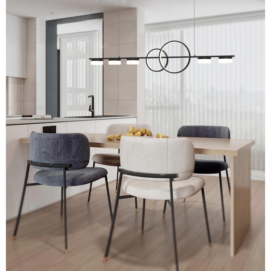 Wofi 7030-702 - Himmennettävä LED-kattokruunu johdossa MESSINA LED/57W/230V musta