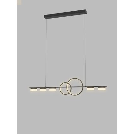 Wofi 7030-702 - Himmennettävä LED-kattokruunu johdossa MESSINA LED/57W/230V musta