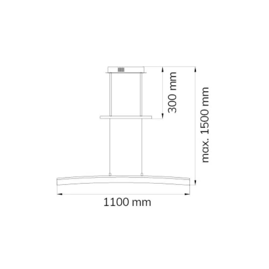 Wofi 7230.01.64.6000 - Himmennettävä LED-kattokruunu johdossa FERROL LED/28W/230V