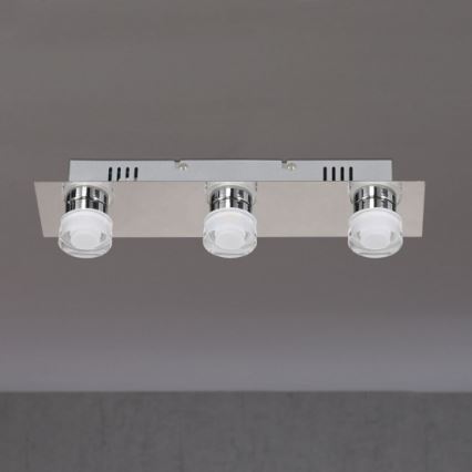 Wofi 7848.03.54.0044 -LED Kylpyhuoneen kattovalaisin LORIENT 3xLED / 4W / 230V IP23