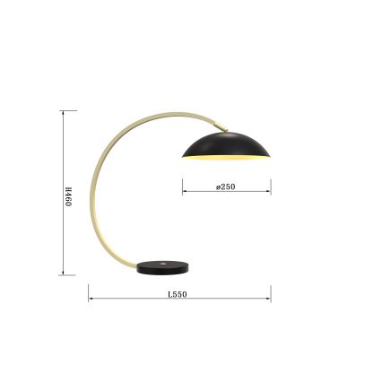 Wofi 8001-104 - LED Himmennettävä kosketuspöytävalaisin ROSCOFF LED/10,5W/230V musta/kulta