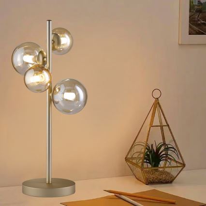 Wofi 8014.04.14.9000 - LED-pöytävalaisin VILLA 4xG9/3W/230V kulta
