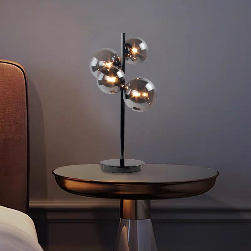 Wofi 8014.04.24.9000 - LED-pöytävalaisin VILLA 4xG9/3W/230V musta