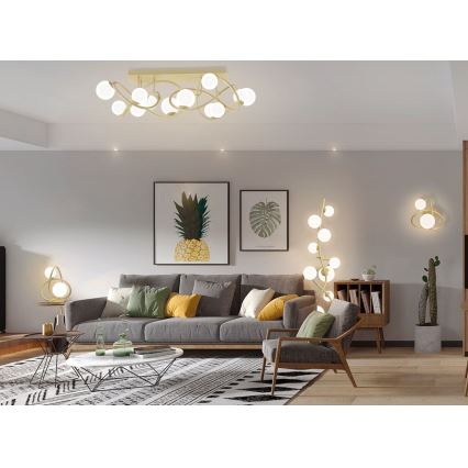 Wofi 8014-201 - LED-pöytävalaisin NANCY 2xG9/3,5W/230V kulta/valkoinen