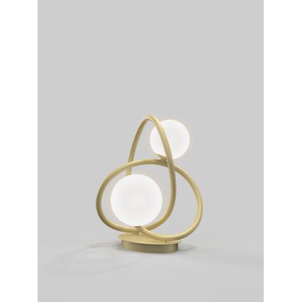 Wofi 8014-201 - LED-pöytävalaisin NANCY 2xG9/3,5W/230V kulta/valkoinen