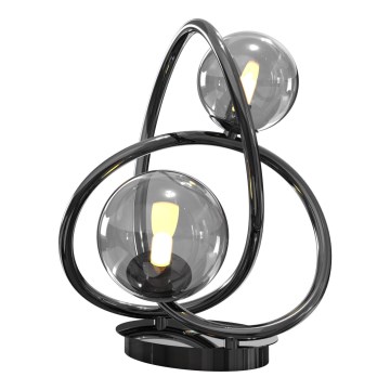 Wofi 8014-205 - LED-pöytävalaisin NANCY 2xG9/3,5W/230V musta/kiiltävä kromi