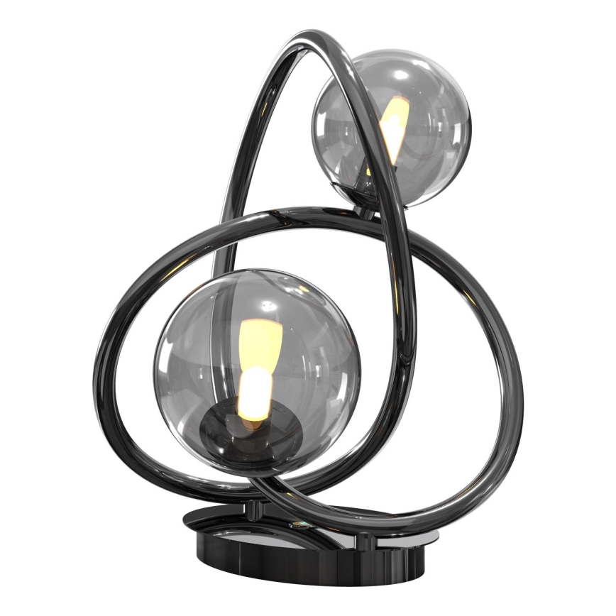 Wofi 8014-205 - LED-pöytävalaisin NANCY 2xG9/3,5W/230V musta/kiiltävä kromi