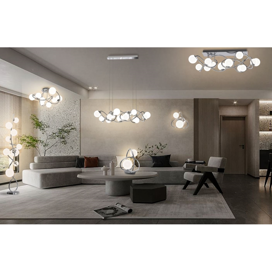 Wofi 8014-207 - LED-pöytävalaisin NANCY 2xG9/3,5W/230V kiiltävä kromi