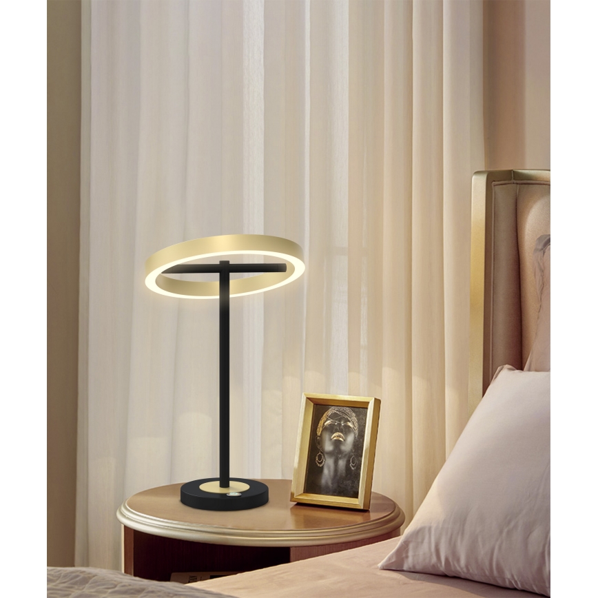Wofi 8016-104 - LED Himmennettävä kosketuspöytävalaisin BREST LED/10,5W/230V musta/kulta