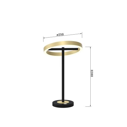 Wofi 8016-104 - LED Himmennettävä kosketuspöytävalaisin BREST LED/10,5W/230V musta/kulta