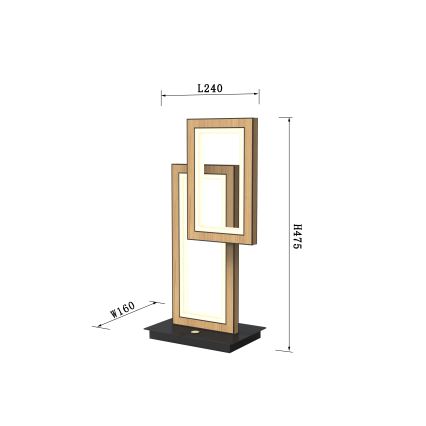Wofi 8023-206 - LED himmennettävä kosketuspöytävalaisin PESCARA LED/21W/230V