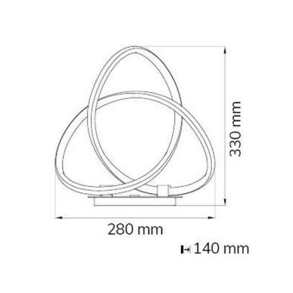 Wofi 8134.01.88.9000 - Himmennettävä LED-pöytävalaisin INDIGO LED/19W/230V