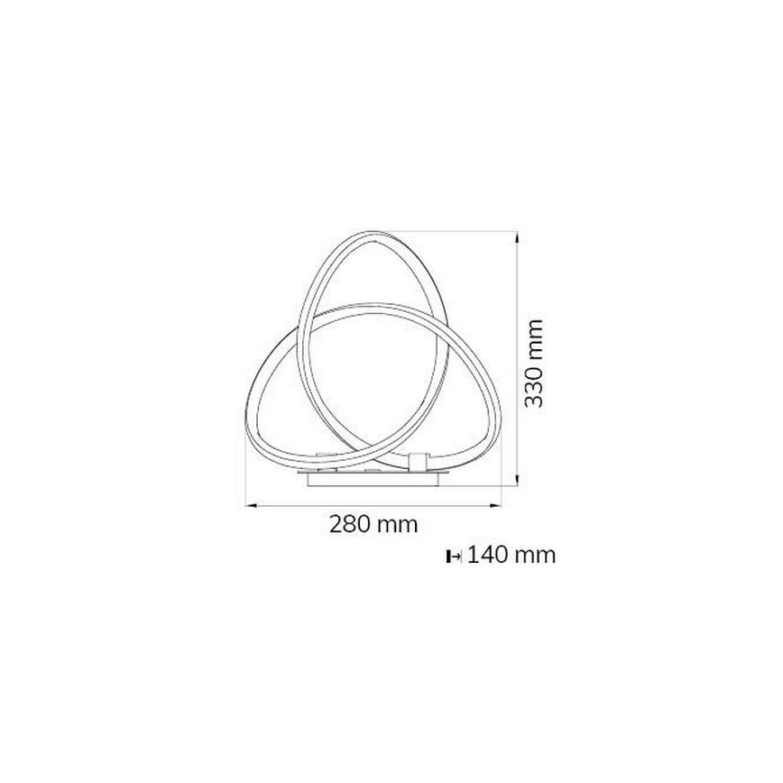 Wofi 8134.01.88.9000 - Himmennettävä LED-pöytävalaisin INDIGO LED/19W/230V