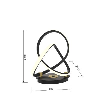 Wofi 8134-104 - LED Himmennettävä kosketuspöytävalaisin INDIGO LED/10,5W/230V musta/kulta