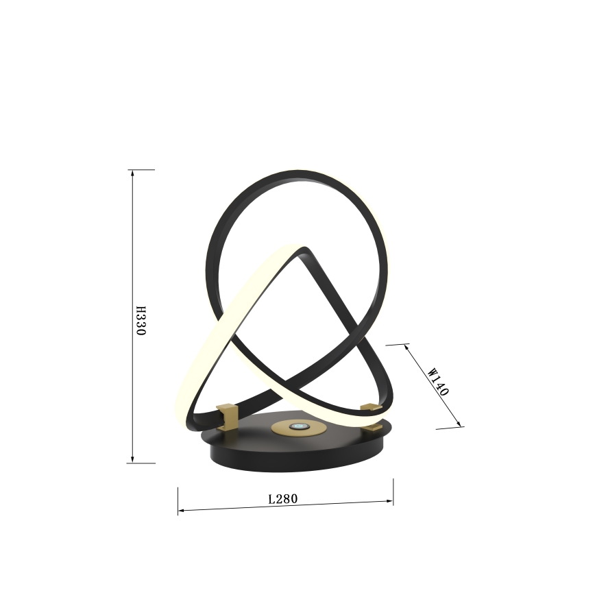 Wofi 8134-104 - LED Himmennettävä kosketuspöytävalaisin INDIGO LED/10,5W/230V musta/kulta