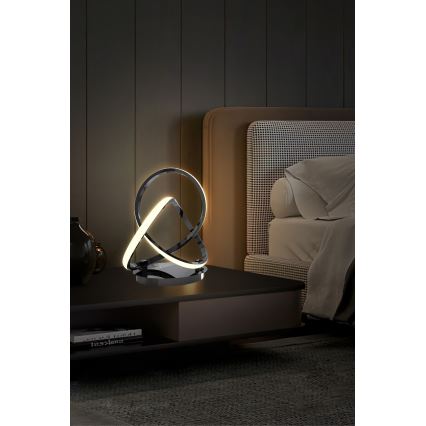 Wofi 8134-105 - LED Himmennettävä kosketuspöytävalaisin INDIGO LED/10,5W/230V musta/kiiltävä kromi