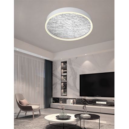 Wofi 9002-103L - Himmennettävä LED-kattovalaisin BORDEAUX LED/60W/230V hopea