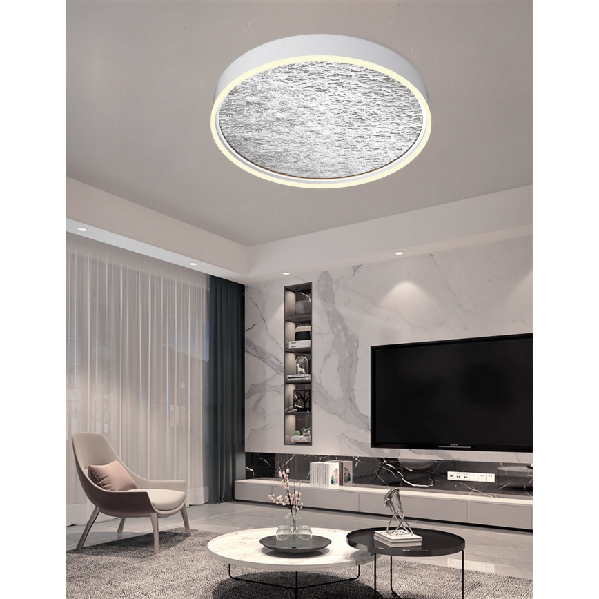 Wofi 9002-103L - Himmennettävä LED-kattovalaisin BORDEAUX LED/60W/230V hopea