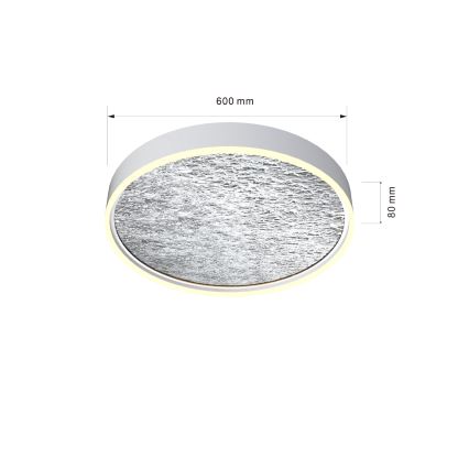 Wofi 9002-103L - Himmennettävä LED-kattovalaisin BORDEAUX LED/60W/230V hopea