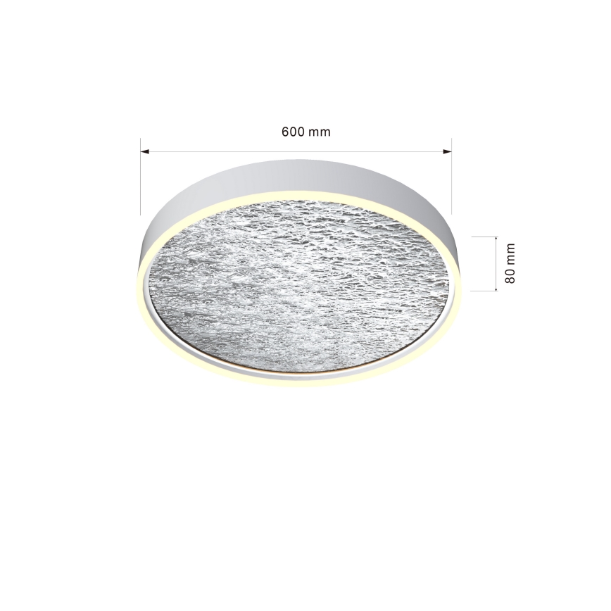 Wofi 9002-103L - Himmennettävä LED-kattovalaisin BORDEAUX LED/60W/230V hopea
