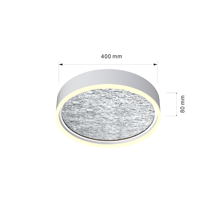 Wofi 9002-103M - Himmennettävä LED-kattovalaisin BORDEAUX LED/37W/230V hopea