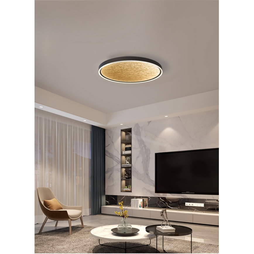 Wofi 9002-104L - Himmennettävä LED-kattovalaisin BORDEAUX LED/60W/230V musta/kulta