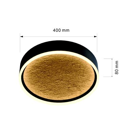 Wofi 9002-104M - LED himmennettävä kattovalaisin BORDEAUX LED/37W/230V musta/kulta