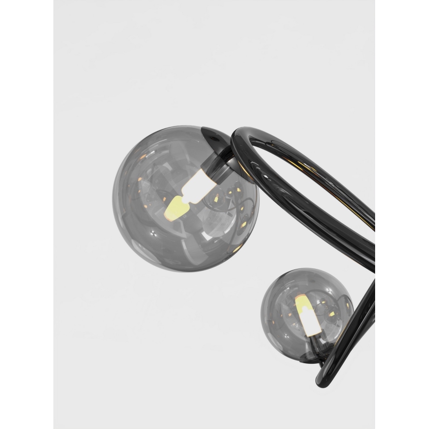 Wofi 9014-1205 - Kiinteä LED-kattokruunu NANCY 12xG9/3,5W/230V musta/kiiltävä kromi