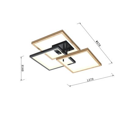 Wofi 9022-306S - Himmennettävä LED-kattovalaisin MATERA LED/40W/230V