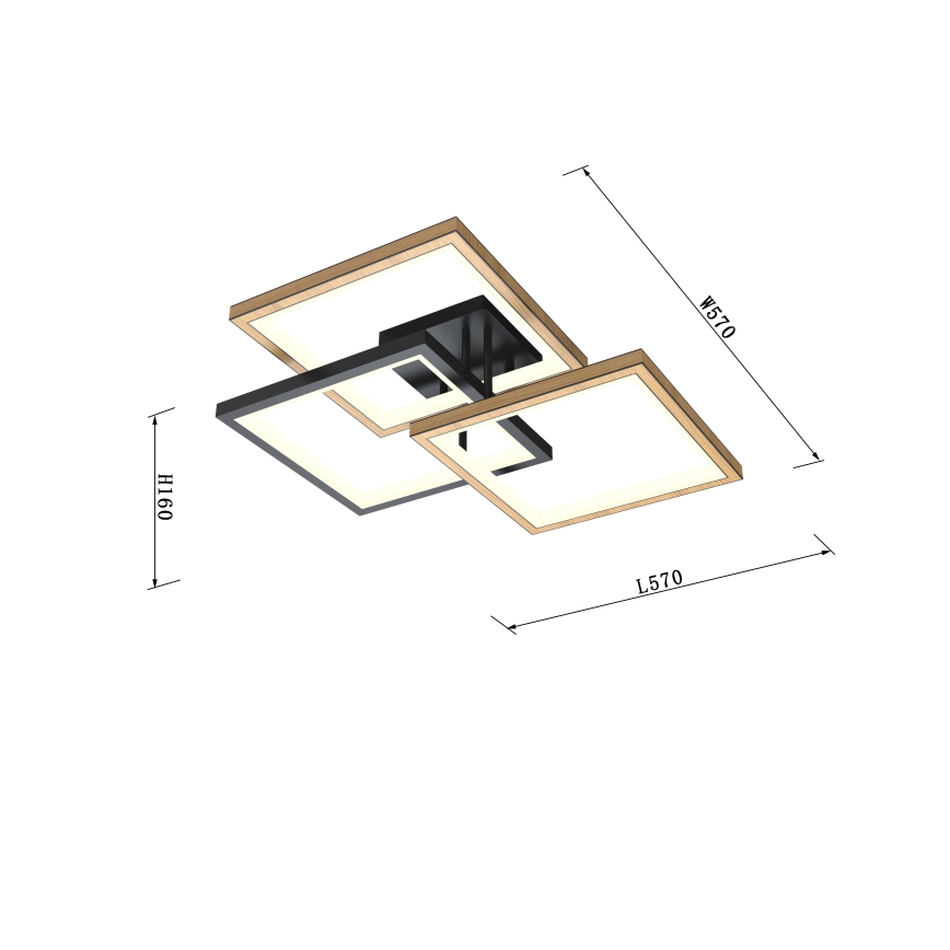 Wofi 9022-306S - Himmennettävä LED-kattovalaisin MATERA LED/40W/230V