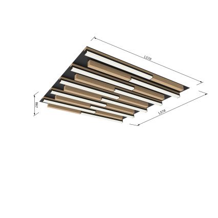 Wofi 9031-1006 - Himmennettävä LED-kattovalaisin PALERMO LED/40W/230V kumipuu