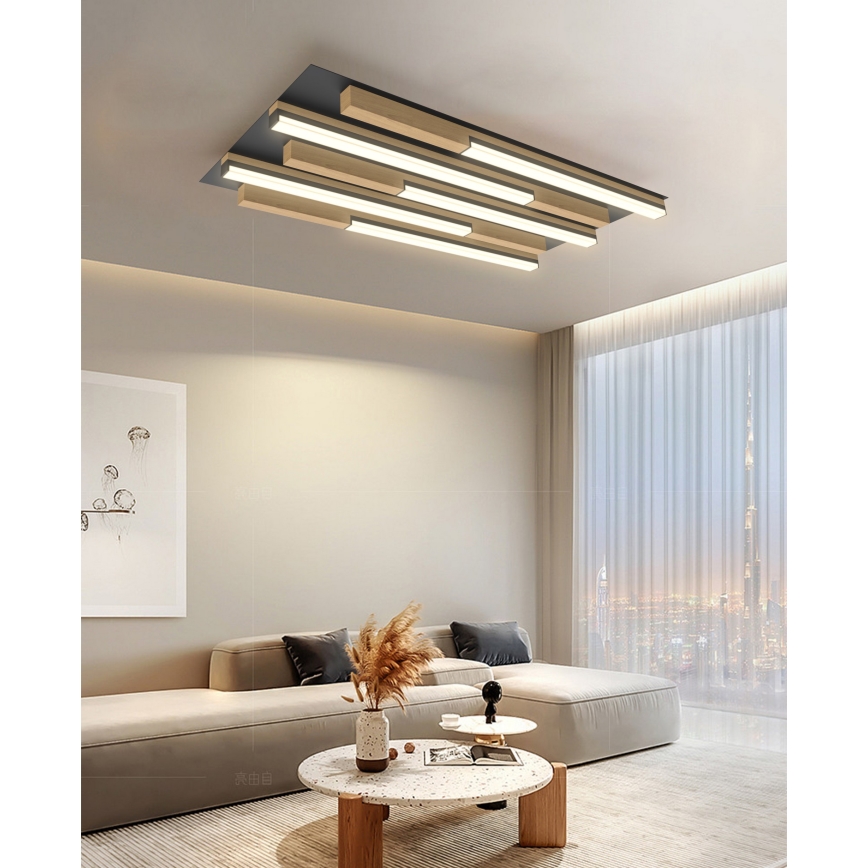 Wofi 9031-506S  - Himmennettävä LED-kattovalaisin PALERMO LED/34W/230V kumipuu