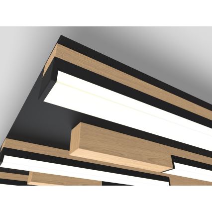 Wofi 9031-606 - LED himmennettävä kattovalaisin PALERMO LED/26W/230V kumipuu